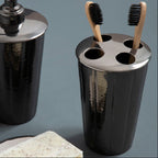 Hammered Black Nickel Finish Toothbrush Holder | Vaco