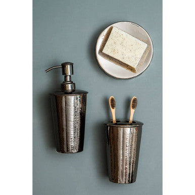 Hammered Black Nickel Finish Lotion Dispenser | Vaco