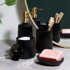 Black Glass Lotion Dispenser | Ticino Brittany