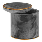Grey Marble and Gold Cotton Jar | Bosco