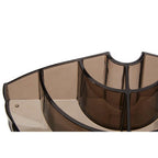 Semi Round Black Cosmetic Organiser | Beauty
