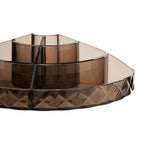 Semi Round Black Cosmetic Organiser | Beauty