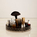 Revolving Round Black Cosmetic Organiser | Beauty