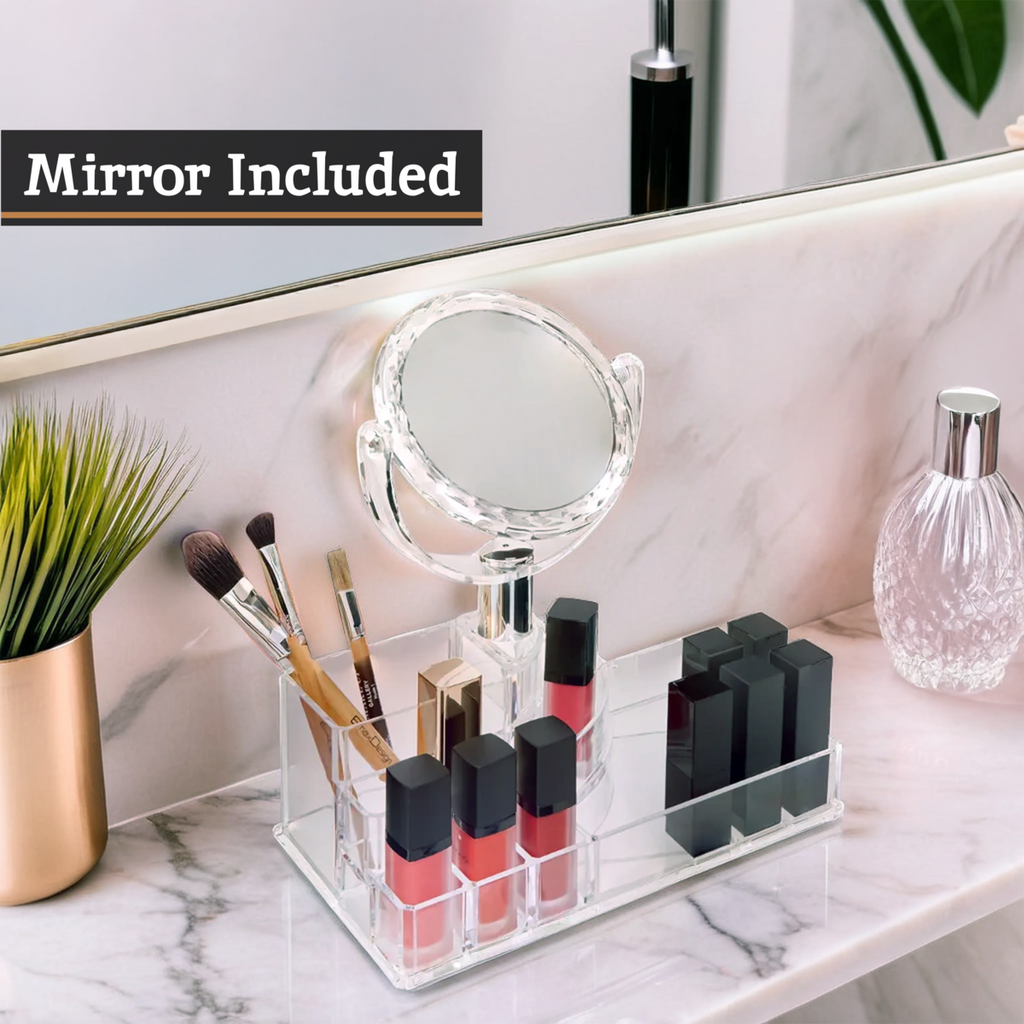 Cosmetic Organiser with Mirror | Beauty