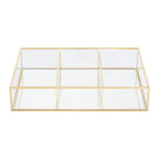 3 Compartments Clear Glass Makeup Organiser | Beauty