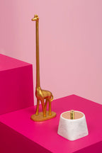 Gold Finish Giraffe Toilet Roll Holder | Fauna