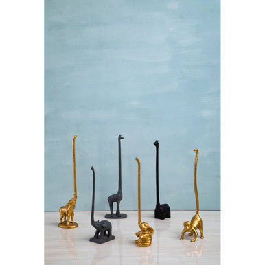 Grey Finish Giraffe Toilet Roll Holder | Fauna