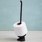 Black Metal Elephant Toilet Roll Holder | Fauna