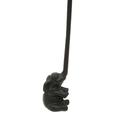 Black Metal Elephant Toilet Roll Holder | Fauna