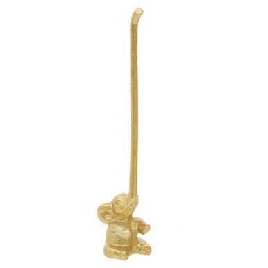 Gold Finish Elephant Toilet Roll Holder | Fauna