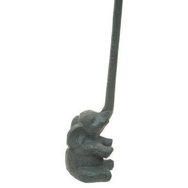 Grey Finish Elephant Toilet Roll Holder | Fauna