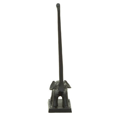 Black Finish Elephant Toilet Roll Holder | Fauna