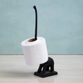 Black Finish Elephant Toilet Roll Holder | Fauna