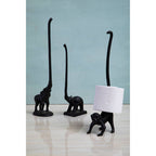 Black Finish Elephant Toilet Roll Holder | Fauna