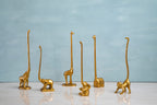 Gold Finish Elephant Toilet Roll Holder with Square Base | Fauna