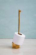 Gold Finish Llama Toilet Roll Holder | Fauna