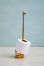 Gold Finish Llama Toilet Roll Holder | Fauna