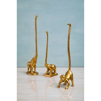 Gold Finish Llama Toilet Roll Holder | Fauna