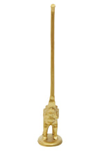 Gold Finish Elephant Toilet Roll Holder with Round Base | Fauna