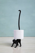 Black Finish Monkey Toilet Roll Holder | Fauna