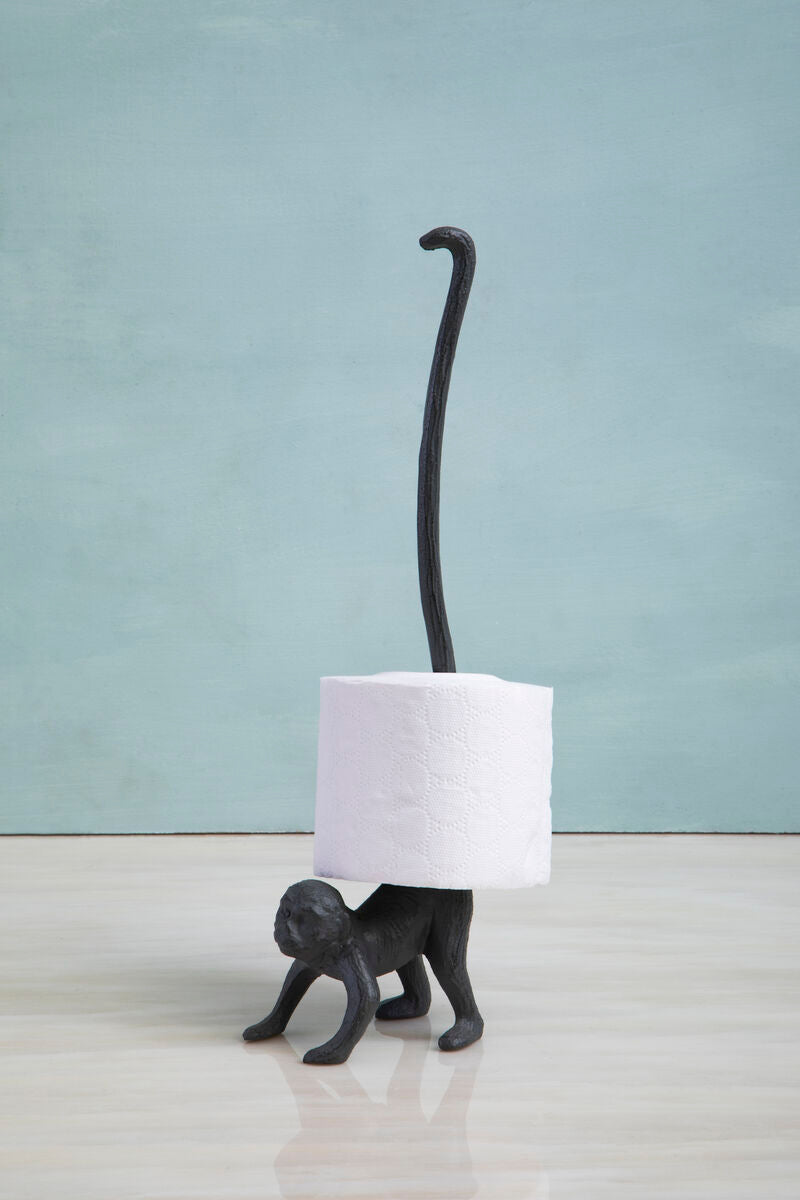Grey Finish Monkey Toilet Roll Holder | Fauna