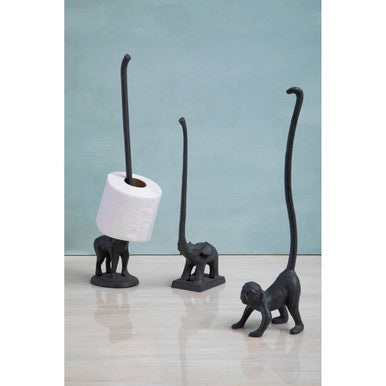 Grey Finish Monkey Toilet Roll Holder | Fauna