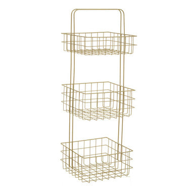 Three Tier Gold Finish Storage Caddy | Kirby