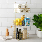 Three Tier Gold Finish Storage Caddy | Kirby