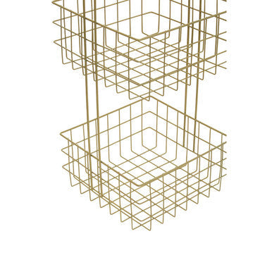 Three Tier Gold Finish Storage Caddy | Kirby