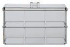 Six Compartment Clear Plastic Cosmetics Organiser | Romm