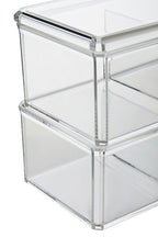 Six Compartment Clear Plastic Cosmetics Organiser | Romm