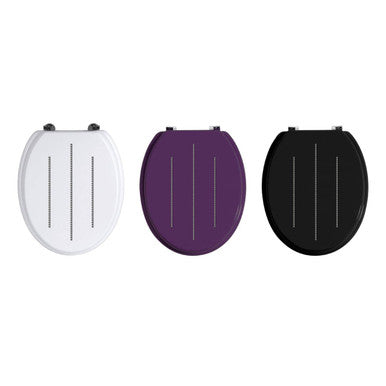 Black Toilet Seat with Detail | Diamante