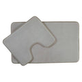 Light Grey Bath and Pedestal Mat Set | Soak