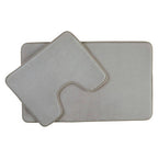 Light Grey Bath and Pedestal Mat Set | Soak