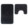 Charcoal Grey Bath and Pedestal Mat Set | Soak