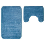 Denim Blue Bath and Pedestal Mat Set | Soak