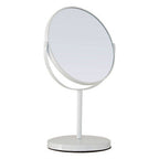White Metal Swivel Large Table Mirror | Marisha