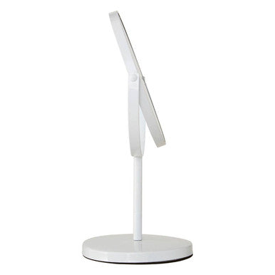 White Metal Swivel Large Table Mirror | Marisha