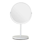 White Metal Swivel Large Table Mirror | Marisha