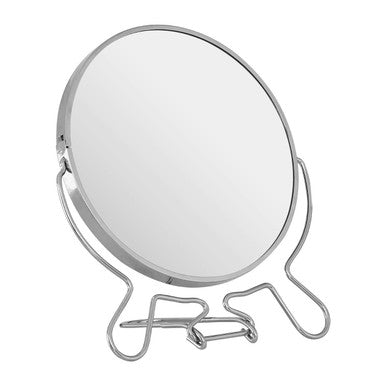 Silver Effect Two Sided Small Shaving Mirror | Mison