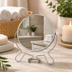 Silver Effect Two Sided Small Shaving Mirror | Mison
