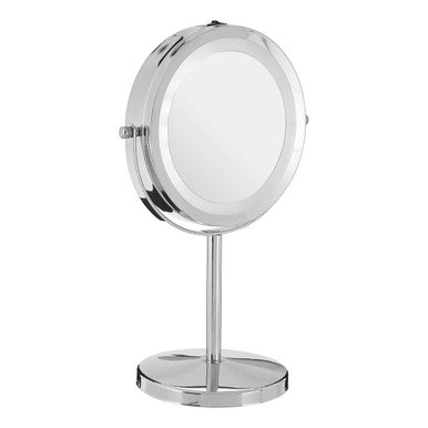 Chrome LED Table Mirror | Clara