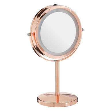 Rose Gold LED Table Mirror | Clara