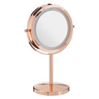 Rose Gold LED Table Mirror | Clara
