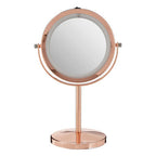 Rose Gold LED Table Mirror | Clara