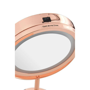 Rose Gold LED Table Mirror | Clara