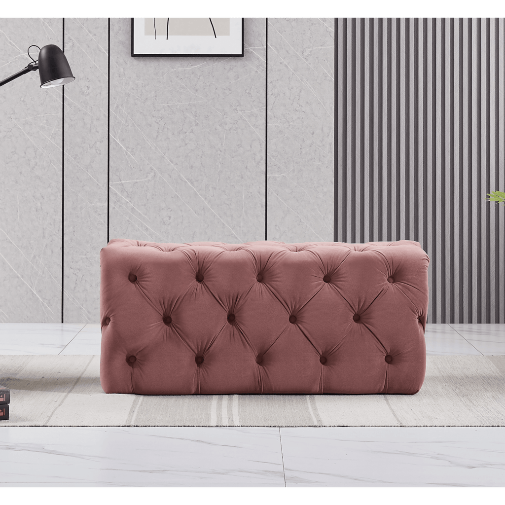 Melia Velvet Ottoman Bench