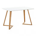Dallas Scandinavian-inspired Dining Table -Easy Clean Wooden Table Top with Wooden Legs
