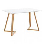 Dallas Scandinavian-inspired Dining Table -Easy Clean Wooden Table Top with Wooden Legs
