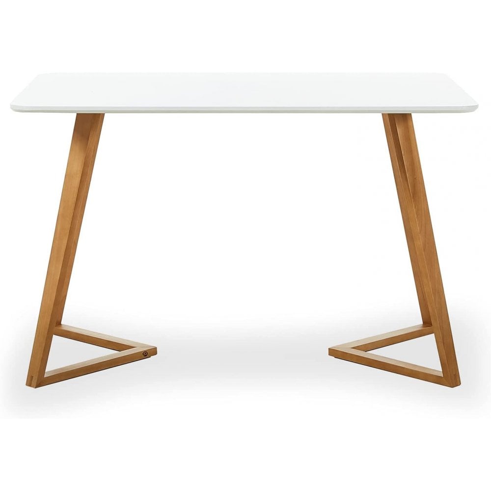 Dallas Scandinavian-inspired Dining Table -Easy Clean Wooden Table Top with Wooden Legs